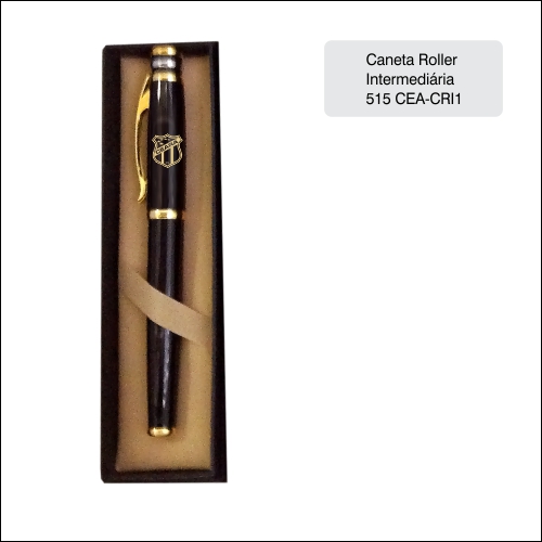 Clube Ceará_Caneta Roller Intermediária Preta 515 - CEA-CRI1